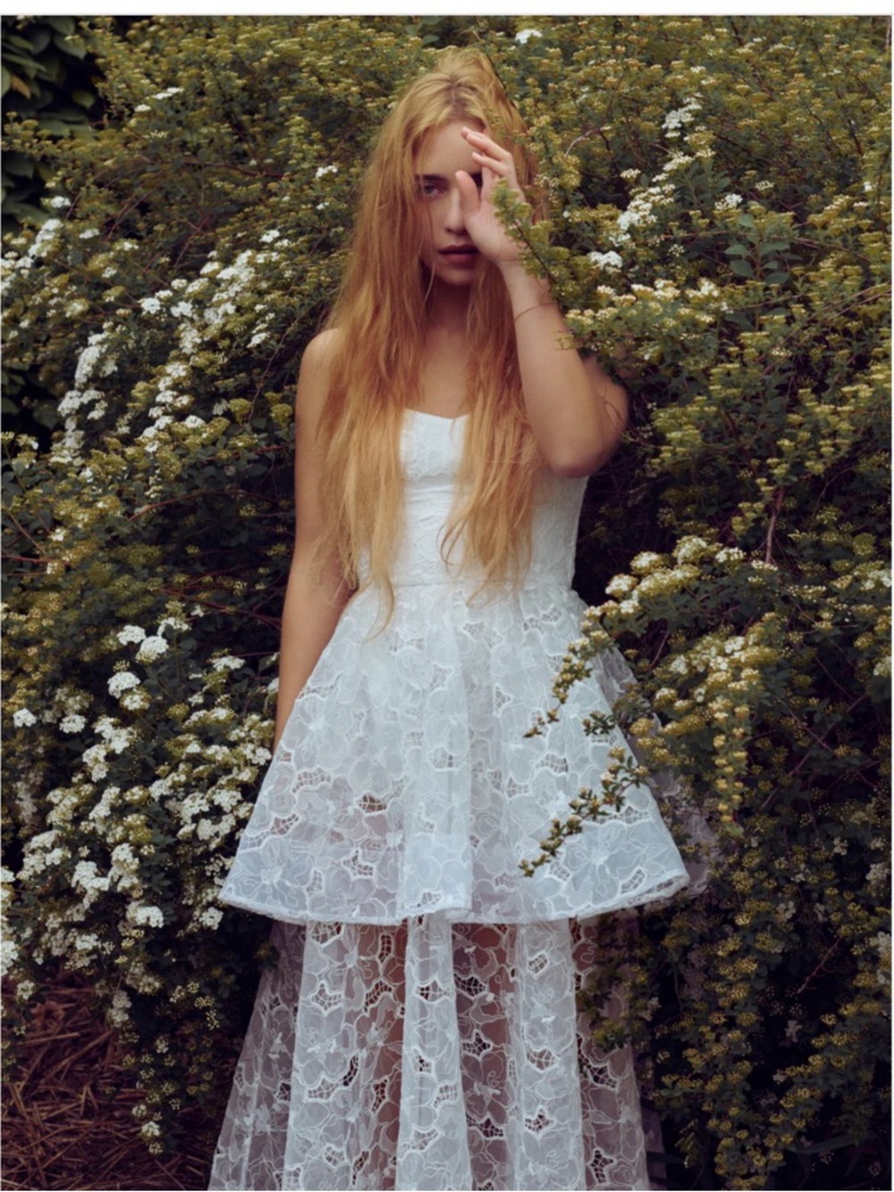 NWT Hill House Home Isabelle White Lace Tiered Dress